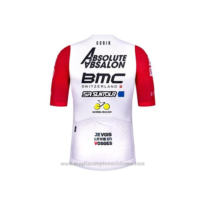 2020 Abbigliamento Ciclismo BMC Absolute Absalon Bianco Rosso Manica Corta e Salopette